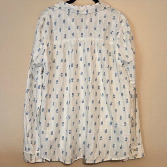NWT Women's Sonoma Goods for Life Femme Button Through Shirt, Size: XL, Natural - Picture 3 of 6